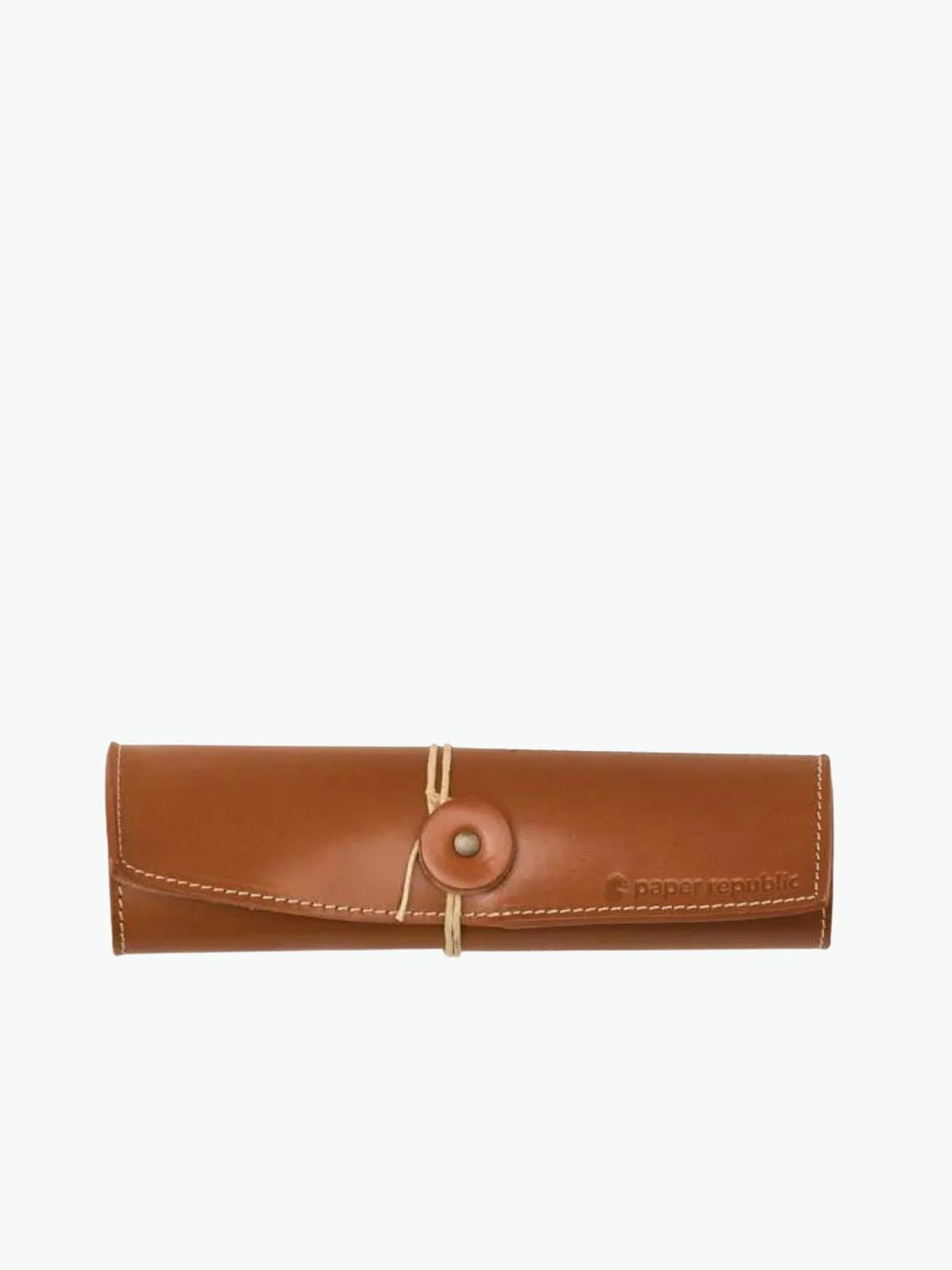 Paper Republic Le Porte Plume Leather Pen and Pencil Case Cognac